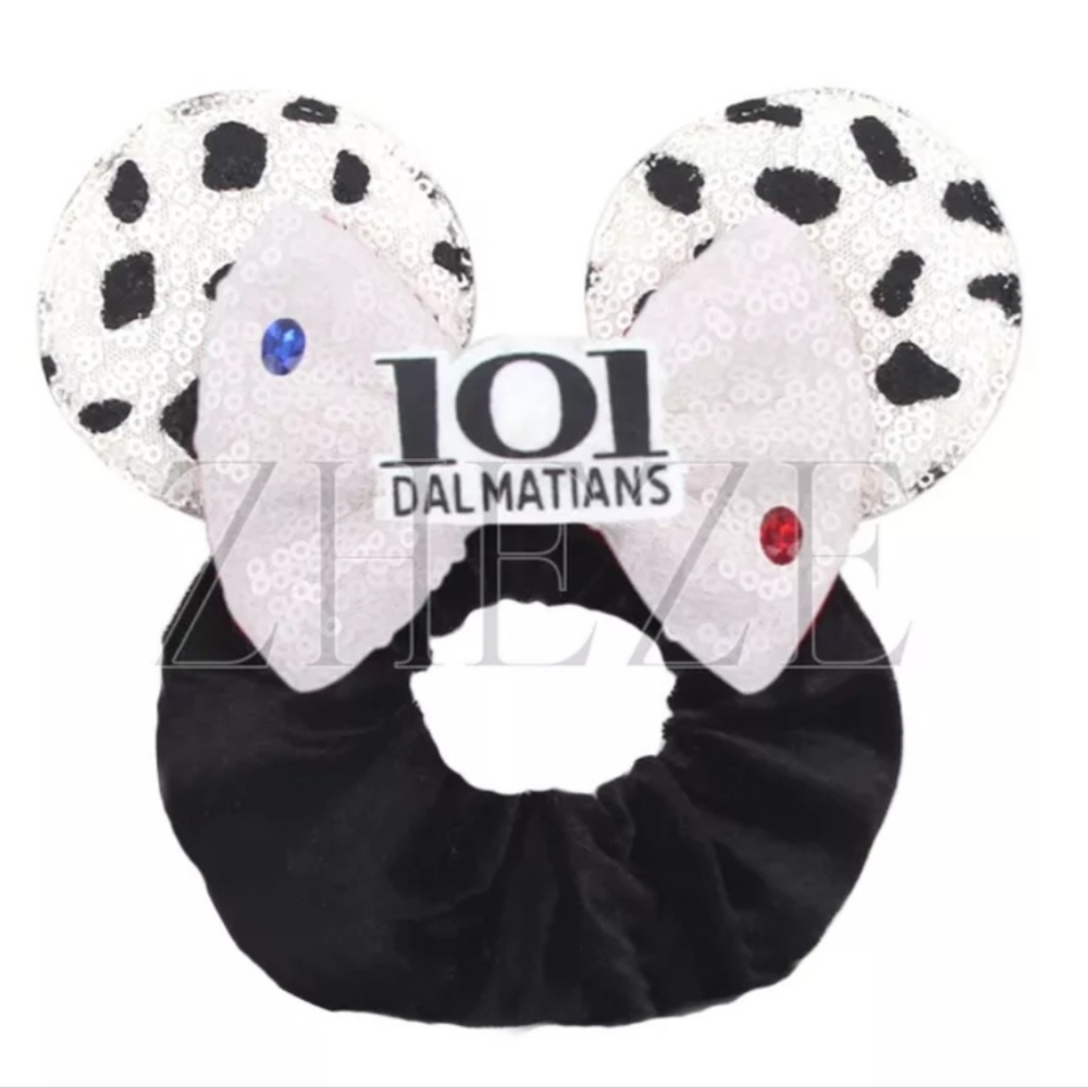 Mickey Mouse Scrunchie, Minnie Mouse Ears, Disney Scrunchies, Hair Tie